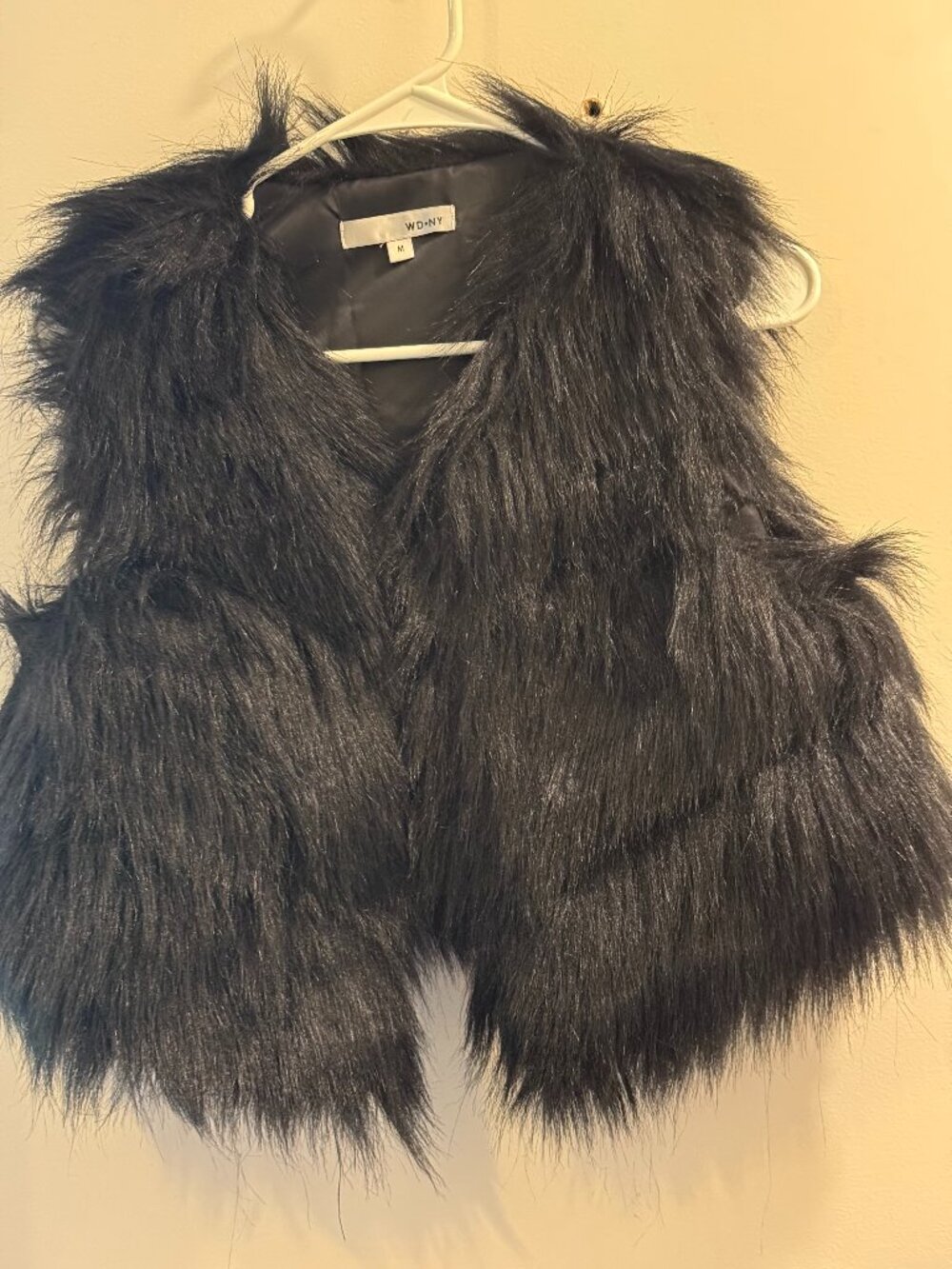 WD*NY Black Short Fur Jacket Women's Size M